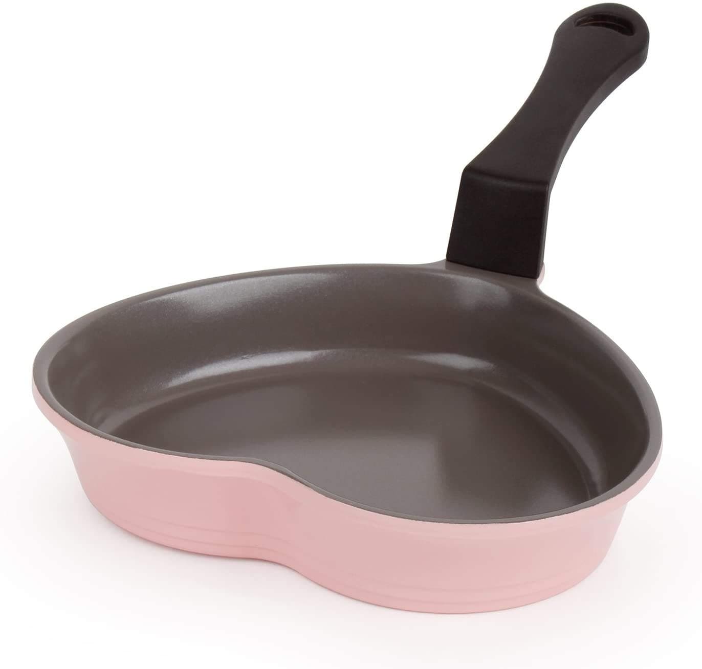 Ceramic Nonstick Heart-Shaped Egg Pan, Pink