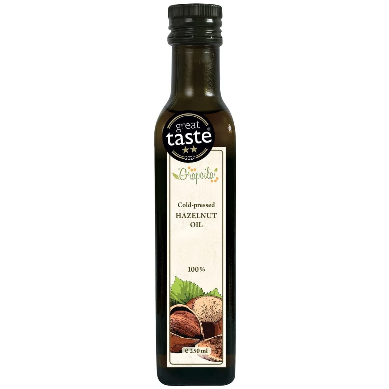 Cold Pressed Hazelnut Oil 250ml - Great Taste Award Winner Cooking Oil