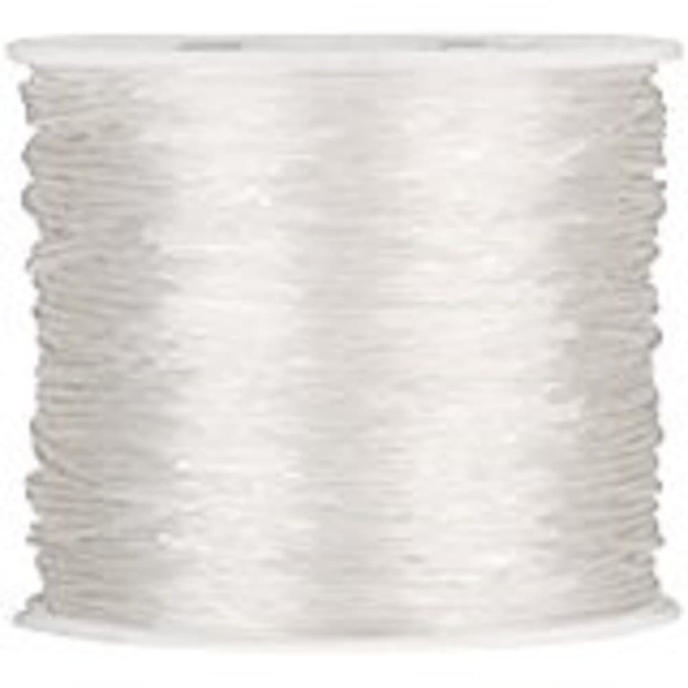 5 Metres of Coloured Elastic 1mm Diameter - Choose Your Colour - Free Delivery (Clear)