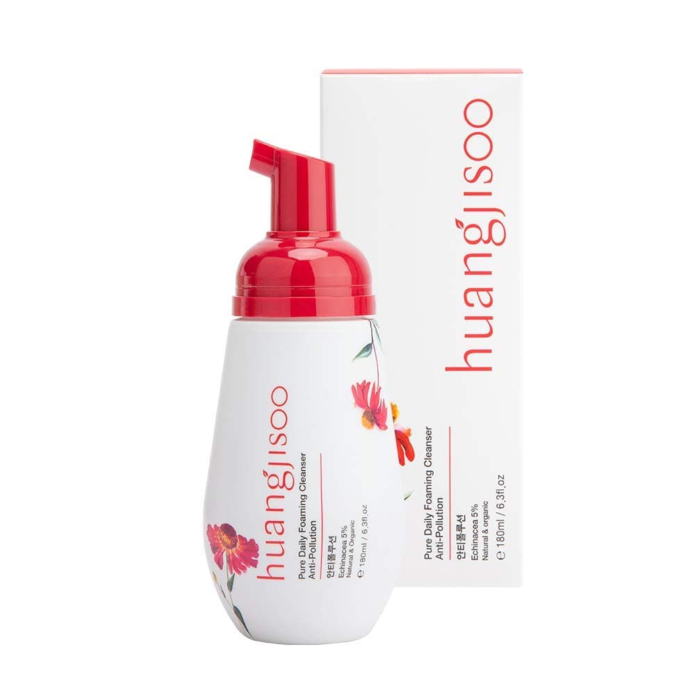 huangjisoopure daily foaming facial cleanser Anti Pollution for sensitive skin face wash 6 Fl Oz.