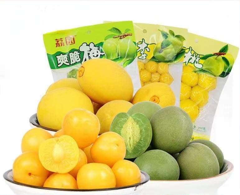 Sour and Sweet Crispy Peach,Crispy Plum,Small Peaches,Pickled fruits,Fruit Snack,Honey Peach Preserved Fruit, Healthy Snacks Food,pickled yellow peach,Sour and sweet plums (Crispy plum,3bag)