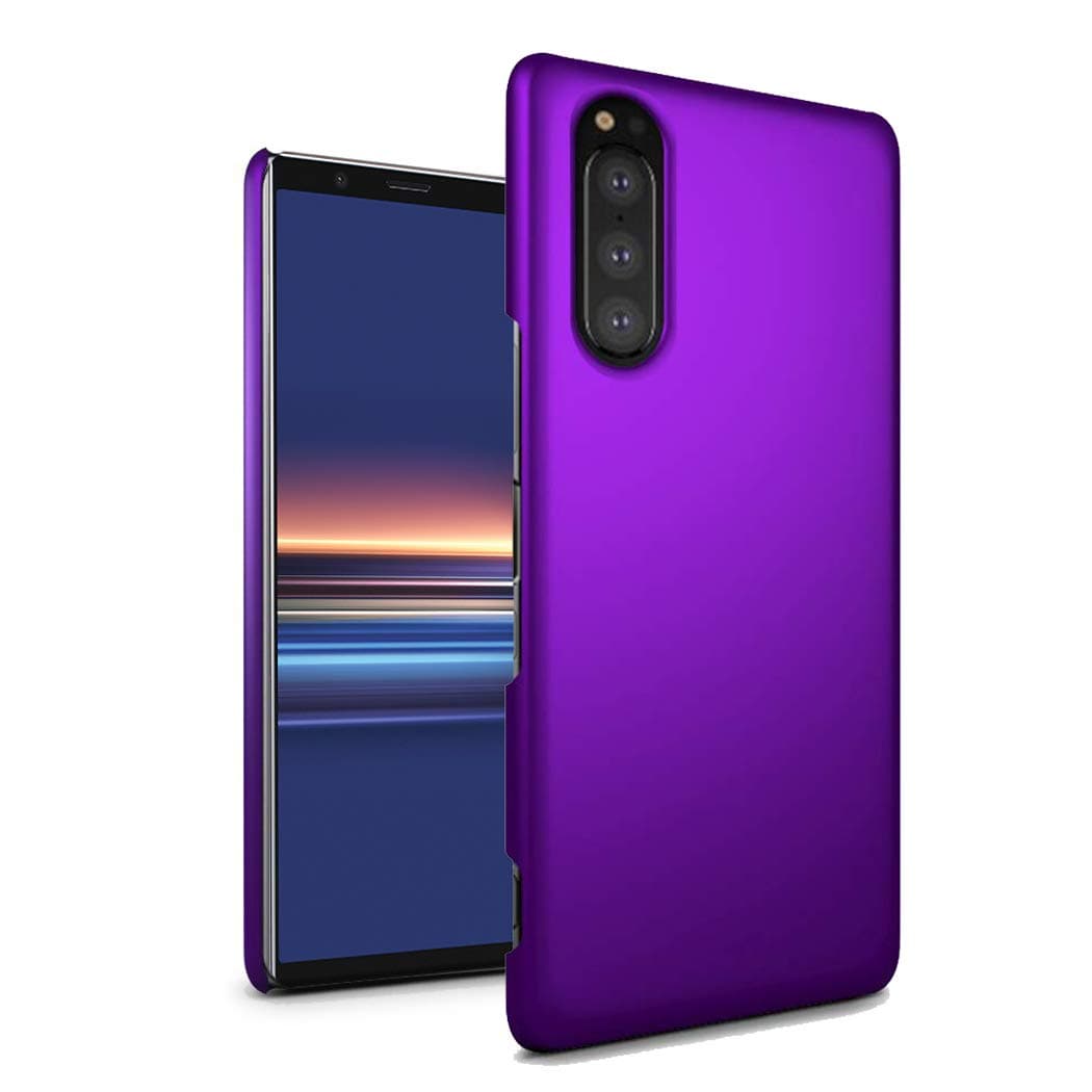 24/7 Oliver Sony Xperia 5 Case - Armour Ultra Slim Hard Case Clip ON Cover For Sony Xperia 5 (Purple)
