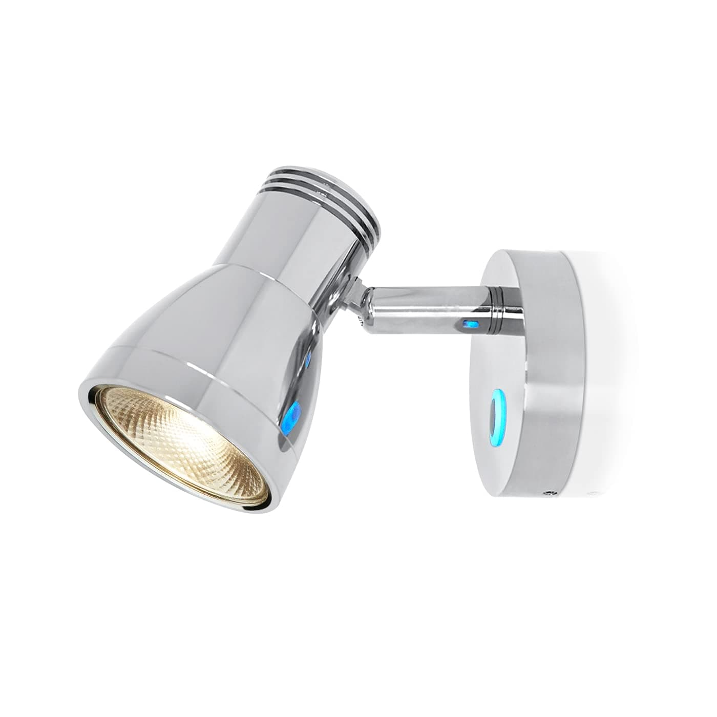 3W RV Stepless Dimming Reading Lights - 12V Warm White Aluminum Material Polished Chrome, Built-in Sensitive Touch Interior Lamps, Exclusive Hidden Mounting, 10-30V for Vehicle Car Caravan Boat …