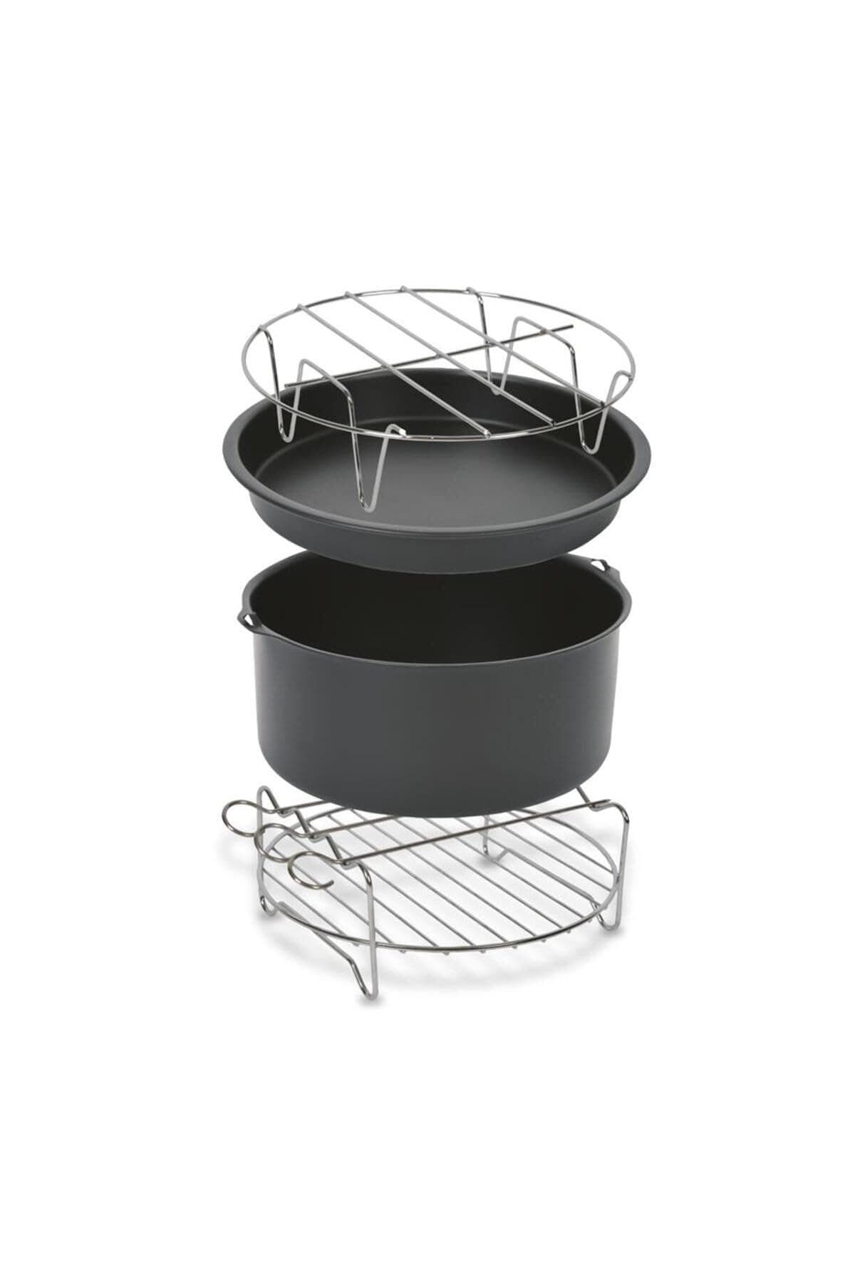 Easy Fry XL 4 Accessories Set, cake barrel, pizza pan, skewers rack and metal holder, Non-Stick, XA112010