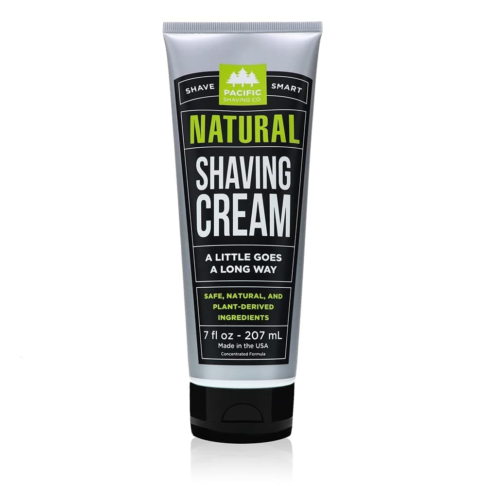 Natural Shaving Cream - Shea Butter + Vitamin E Shave Cream for Hydrated Sensitive Skin - Vegan Formula for a Smooth, Anti Redness + Irritation Free Shave Cream (7 Oz)
