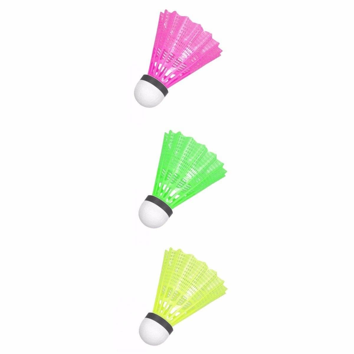 HK Sport Pack 3 Badminton Sports SHUTTLECOCK SET -Multi Coloured Shuttle Cocks Games Set & MOBILE Eraser