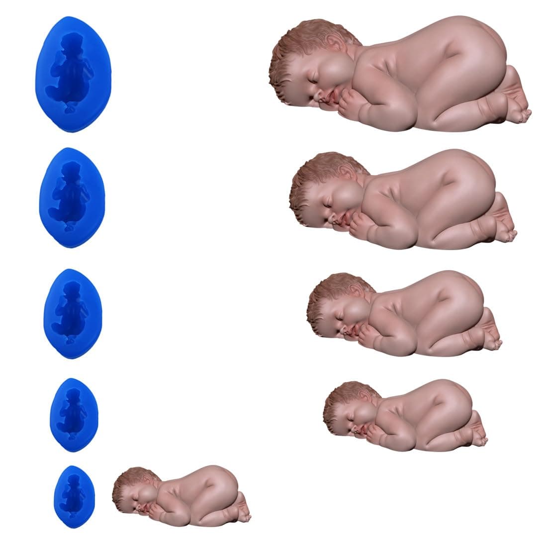 First Impression Moulds B232 Baby 1 Silicone Cake Decorating Mould, Mini, Blue