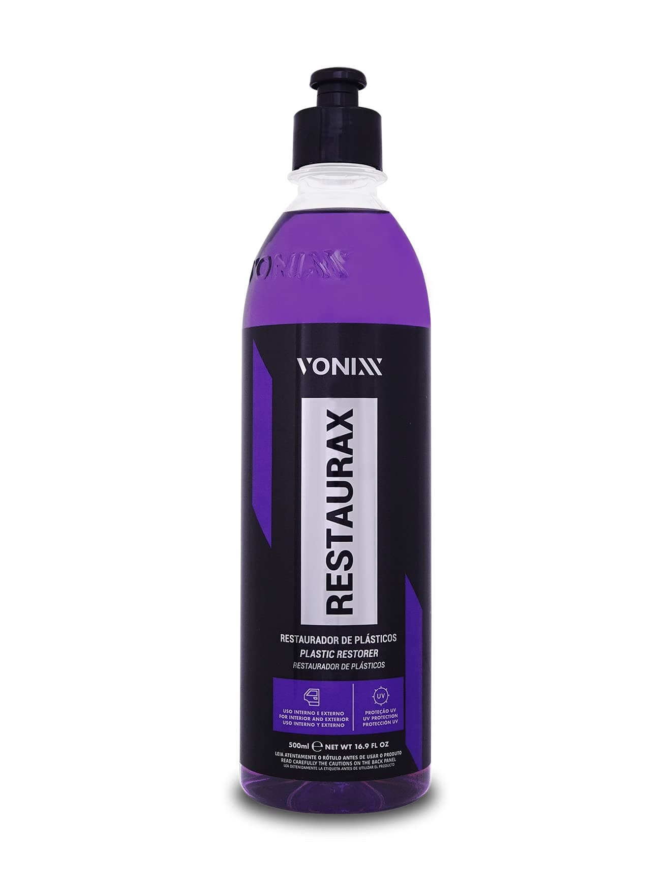 Restaurax Plastic Restoring Agent For Car & Bike - Revitalizing Trim Restorer - Refurbish Polishing Care - Polish Trims - Long Lasting Coating With UV Protection - 500 Ml