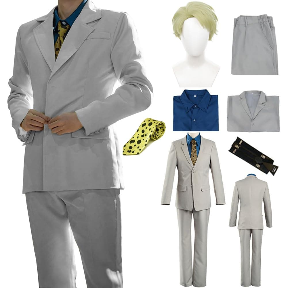 TMSREBU Nanami Kento Cosplay Costume School Uniform with Wig Full Set for Men (QH,Wig,XL)