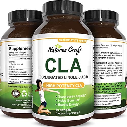 Best CLA Weight Loss Capsules - Safflower Oil Extract All Natural Pure Dietary Supplement Supports Immune System Metabolism Bodybuilding Potent Formula - For Men And Women