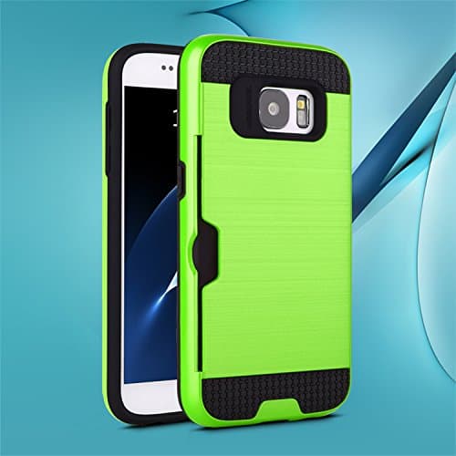 WalBak TPU Anti-Stretch Case with Card Slots for Samsung Galaxy S7 - Green