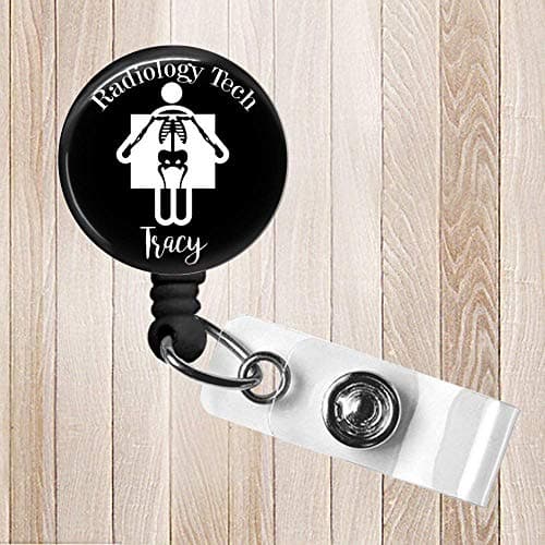 Radiology Tech Personalized Retractable Badge Reel, ID Holder