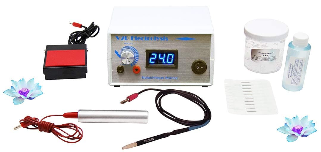 V2R Electrolysis System for Permanent Hair Removal with Accessory Kit.