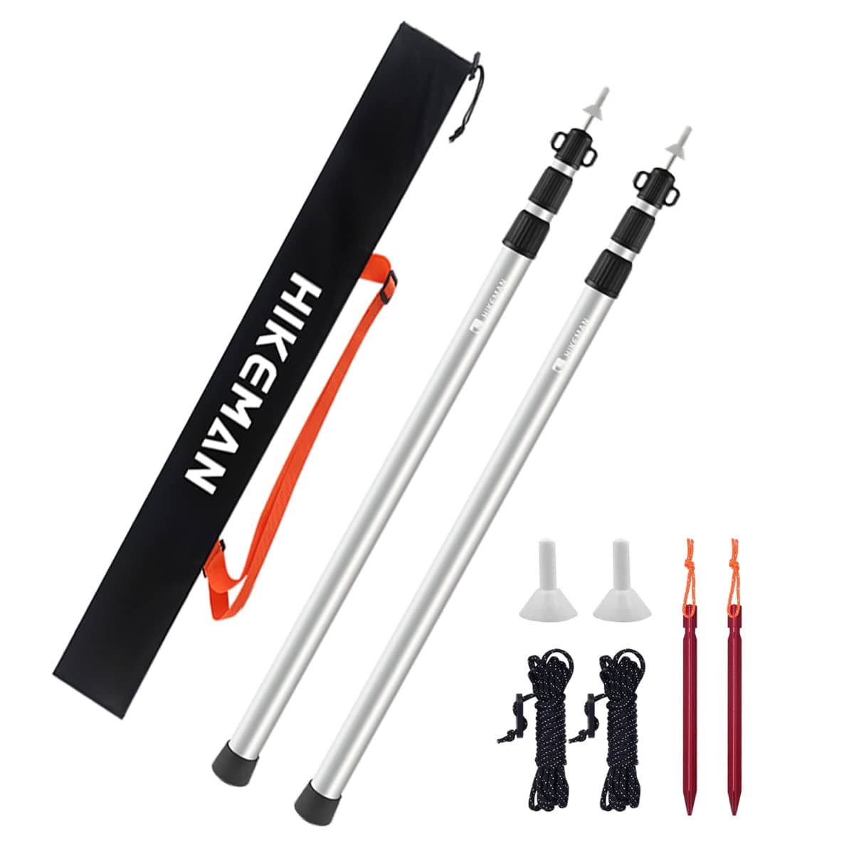 - HIKEMAN Tent Poles Camping Poles for Tarp Awning Canopy Porch Sun Sails Tarpaulin Headroom Aluminium Adjustable Telescoping