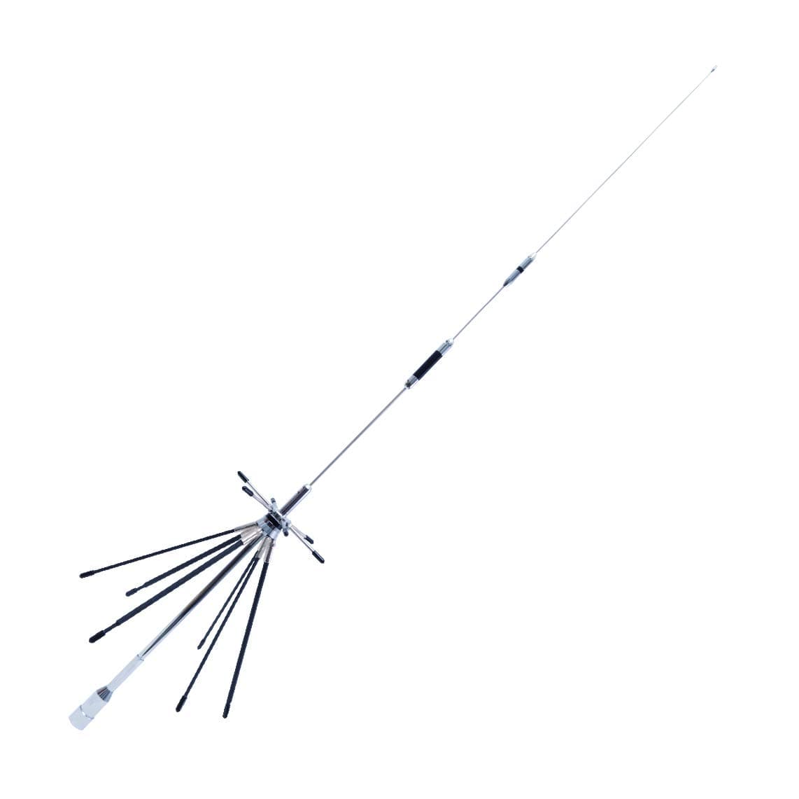 GRA‑D220 Mini Discone Scanner Antenna | 100–1600 MHz RX, 144/430/904/1200 MHz TX | 2.15 dBi Gain, 38" Stainless Portable Omnidirectional Antenna