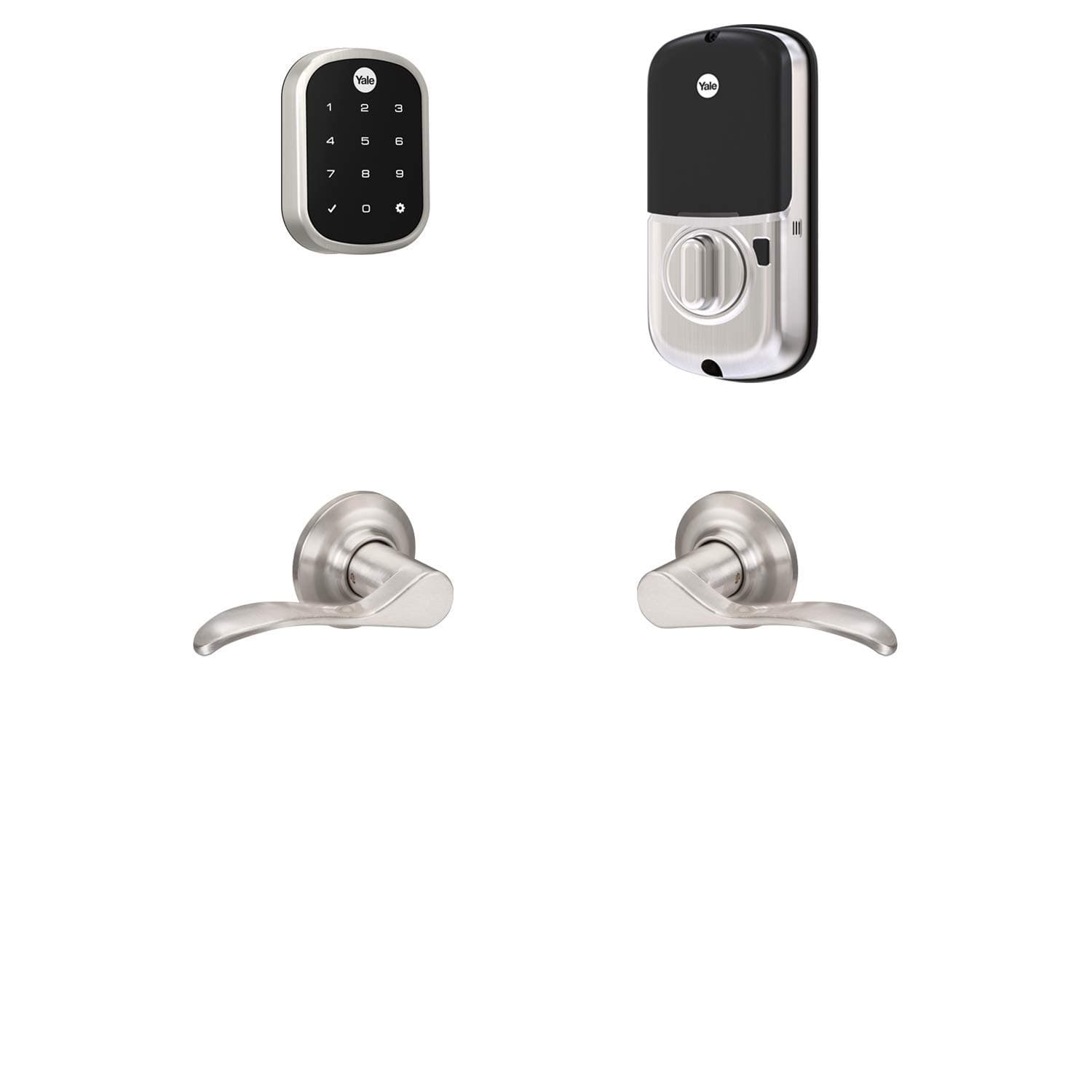 Assure Lock SL, Wi-Fi Smart Lock with Norwood Lever - Works with The Yale Access App, Amazon Alexa, Google Assistant, HomeKit, Phillips Hue and Samsung SmartThings, Satin Nickel