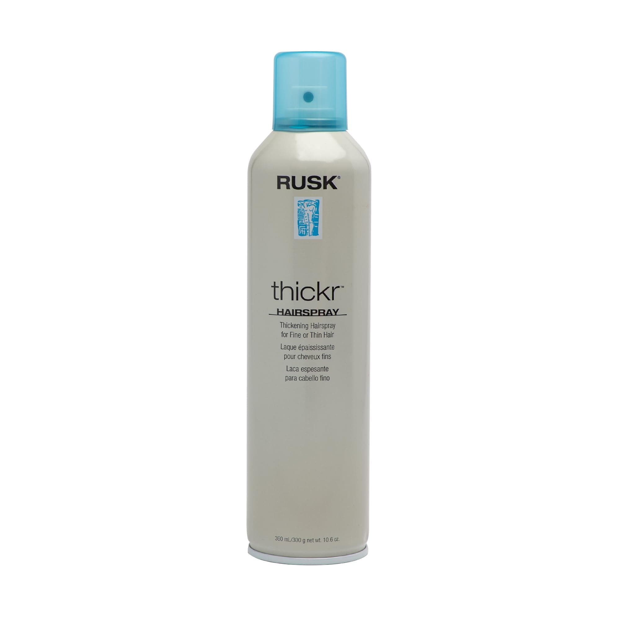RUSK Thickening Hairspray, 10.6 Oz, Extra-Hold Hairspray, Powerful Texture and Shine, UV Blockers to Protect Color-Treated or Highlighted Hair