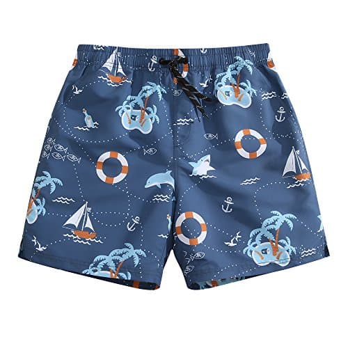 Men's Swim Trunks Quick Dry Board Shorts Bathing Suits Navigation Route Large