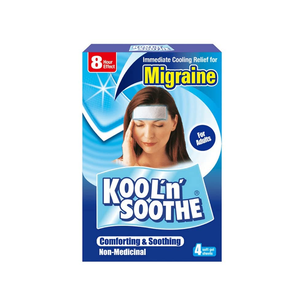 Kool? 'n' Soothe Migraine Cooling Strips 4 Strips (Packaging may vary) - PACK OF 3