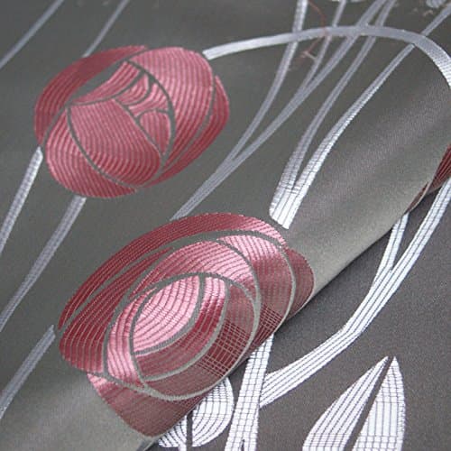 Charles Rennie Mackintosh Style Fabric - Clyde Roses Loch Leven Grey, by The Metre