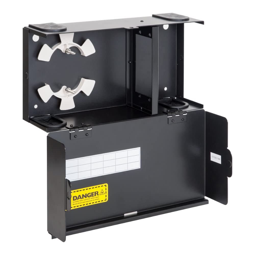 ICC Fiber Optic Wall Mount Enclosure – 2 Slots for LGX Compatible Adapter Panels or Cassettes (Sold Separately), Fiber Enclosure Supports up to 48 Fibers, Secure Fiber Management Solution, ICFODE21WM