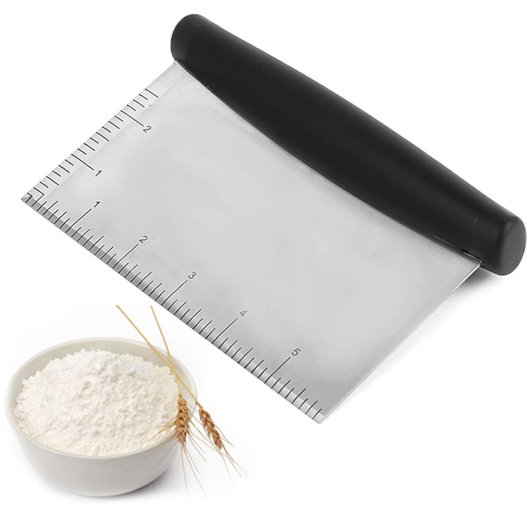 Food Scraper Stainless Steel Gadget Multi-use Bowl Scraper Bench Scraper for Kitchen
