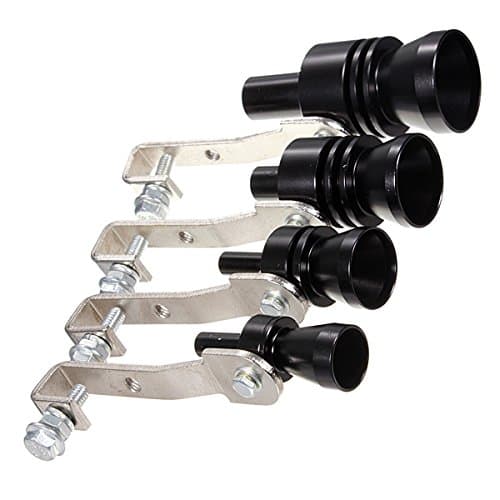 Black Exhaust Fake Turbo Whistle Pipe Sound Muffler Blow Off Valve Bov - XL