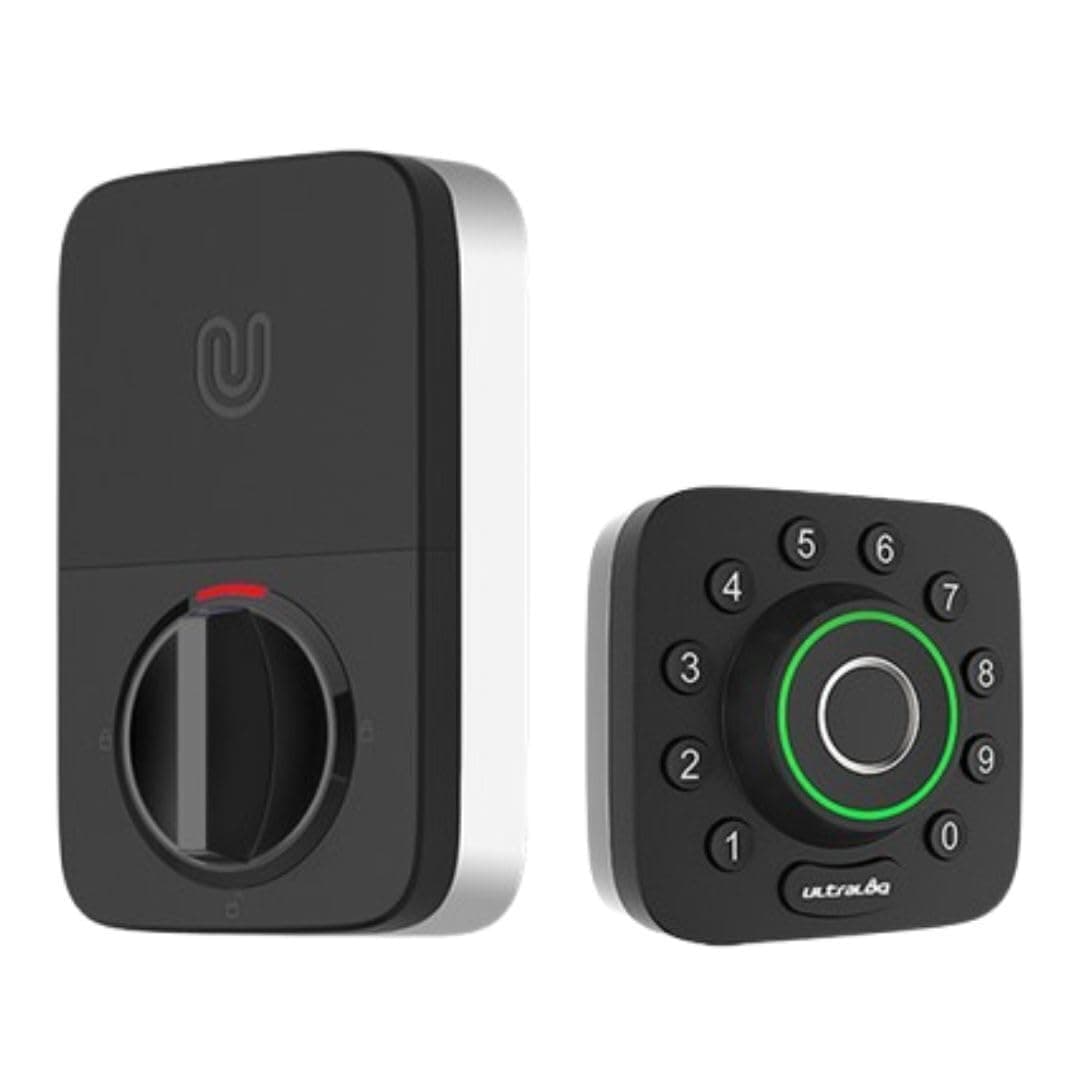 ULTRALOQ U-Bolt Pro Smart Lock with Door Sensor, 6-in-1 Keyless Entry Built-in WiFi, Fingerprint ID, Smartphone, Auto Unlock, WiFi Deadbolt, Lock, Black Satin Nickel, (U-BOLT-PRO-WiFi)