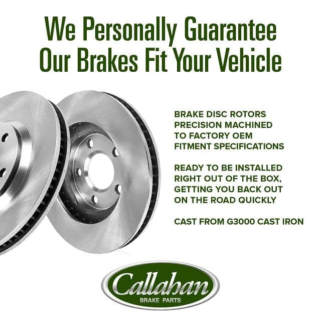 Callahan BRAKE PARTS Front Brake Kit For 2003 Cadillac Seville STS SLS Replacement Brake Rotors and Ceramic Pads