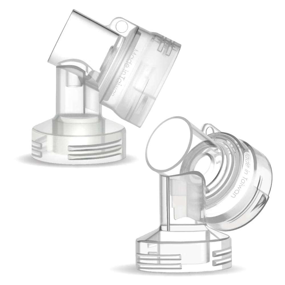 MyFit Narrow Neck Base Connectors; Compatible with Medela PersonalFit Connector; Use w/Maymom Two-Piece Shield System, Compatible with Medela Freestyle Flex BreastShield; Lansinoh Shields; 2pc