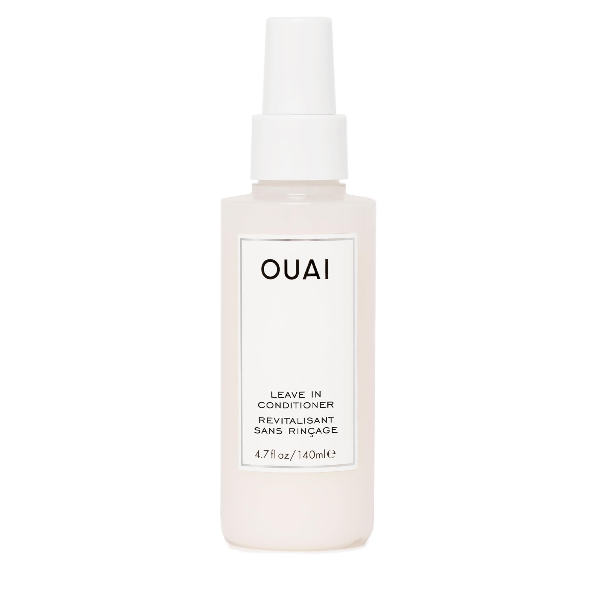 OUAI Leave In Conditioner & Heat Protectant Spray - Prime Hair for Style, Smooth Flyaways, Add Shine and Use as Detangling Spray - No Parabens, Sulfates or Phthalates -140ml