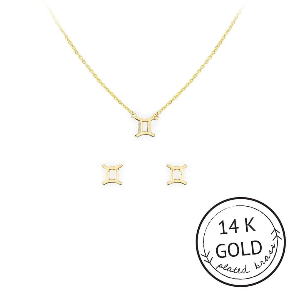 Kitsch Gemini Necklace & Stud Set