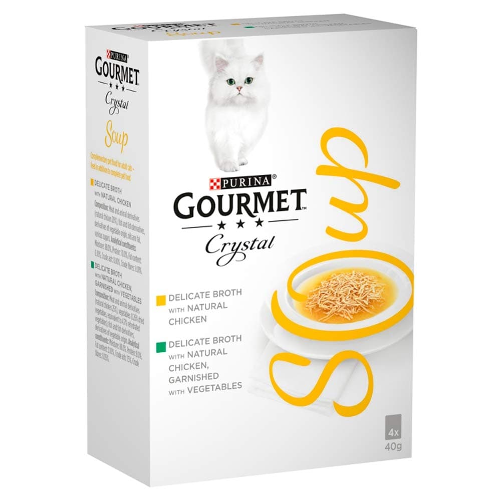 GOURMET Soup Cat Food With Chicken and Veg 4x40g