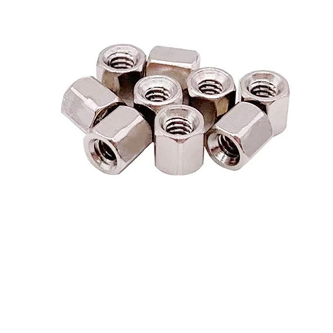QMseller #4-40 6mm Female Thread Brass Hex Nut Spacer Standoff Pillar (Pack of 100)