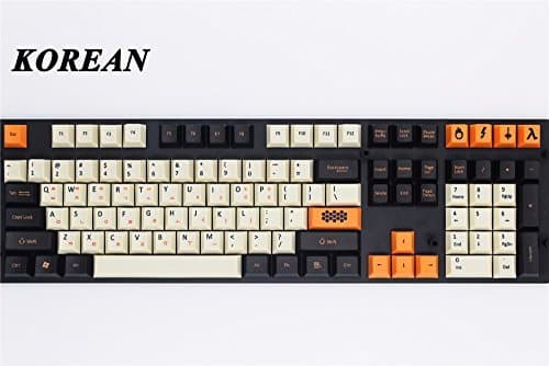 RMOON Carbon PBT Cherry Original Height Keycap Dye-Sublimated Keycap for Mechanical Keyboard (125keys, Korean Version)