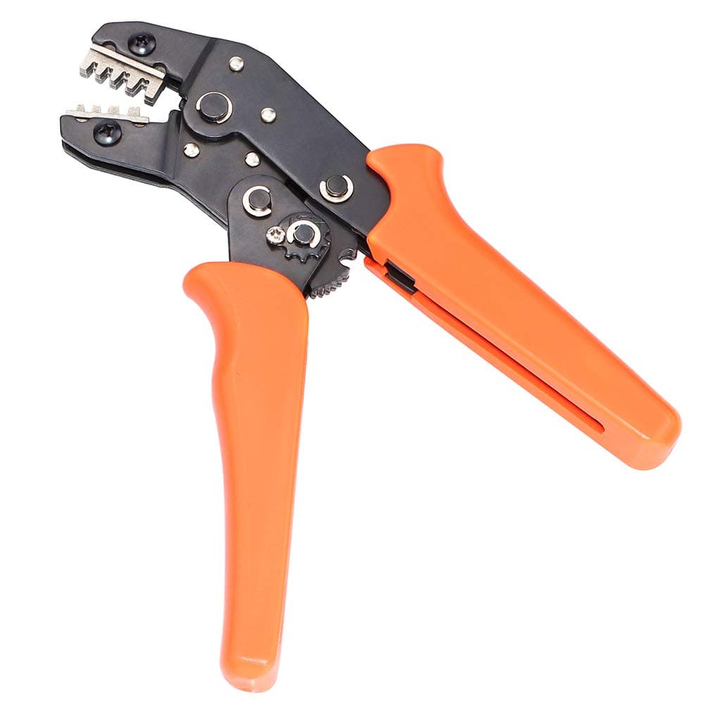 GeeBat Crimping Tool Crimper Plier Ratcheting Wire Pin Connectors for AWG28-16 (0.1-1.5mm²) PH2.0mm/XH2.54mm/Dupont 2.54mm/TAB 2.8mm 3.0mm 3.96mm 4.8mm/KF2510/JST Servo Terminals (Crimping Tool)