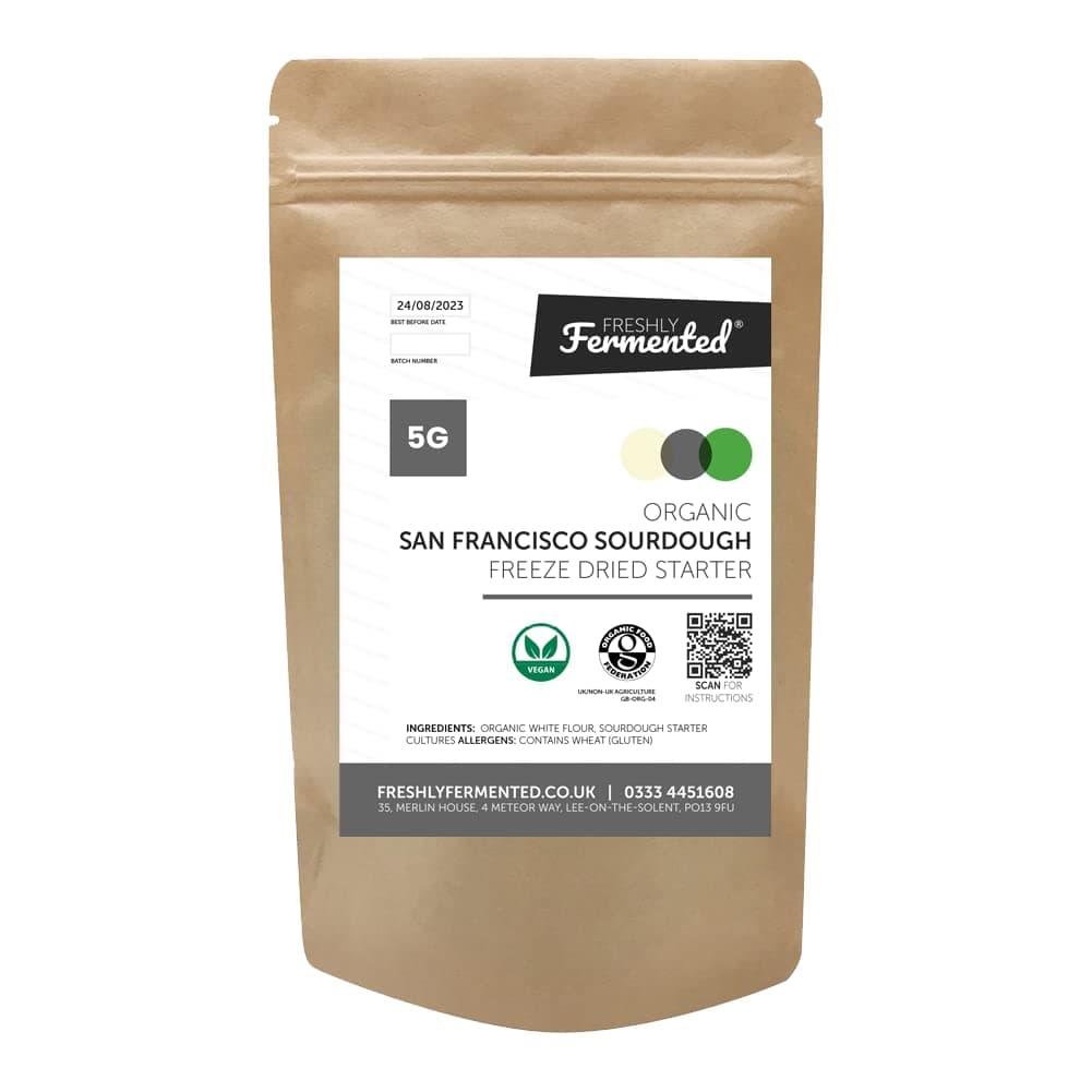 Freshly Fermented – Organic & Vegan Certified Freeze Dried Sourdough Culture, San Francisco Style