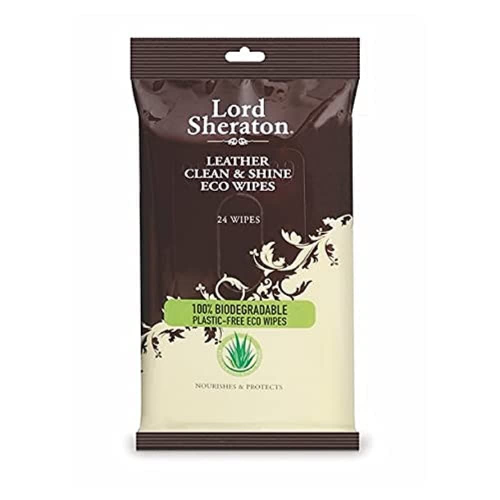 Lord Sheraton Leather Clean and Shine Wipes, Pack of 24
