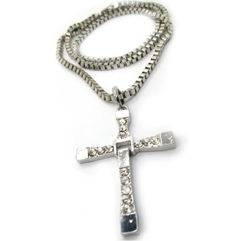 Sunkee The Fast and the Furious Dominic Toretto's CROSS PENDANT Chain Necklace