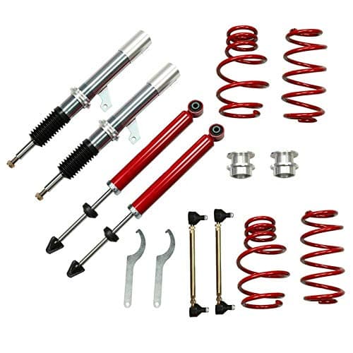 JIUAUTOPARTS Fit for 2006-2009 06-09 VW MK5 RABBIT/JETTA/GTI/R32 Street Coilover Kit Red New