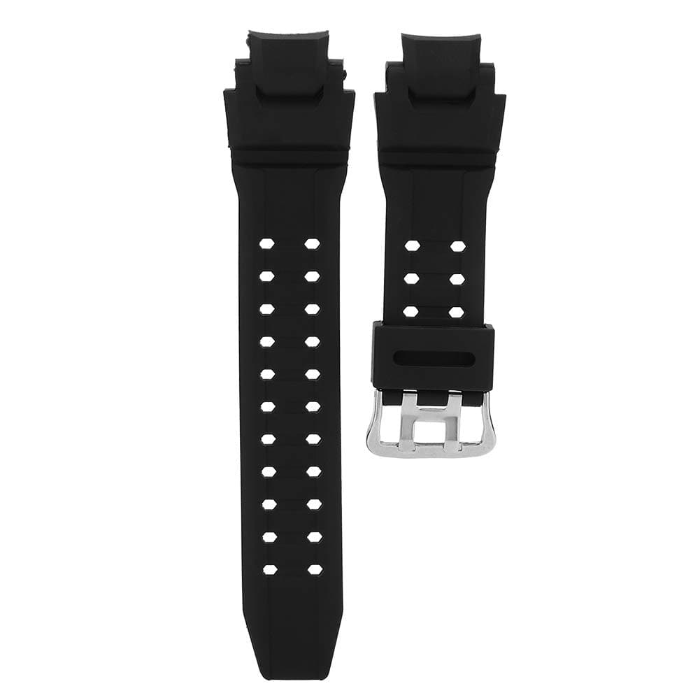 Salaty Generous Adjustable Skin-Friendly Leather Watch Strap, Watchband, Black for G-1400 GW-4000/A1100 GA-1000/1100