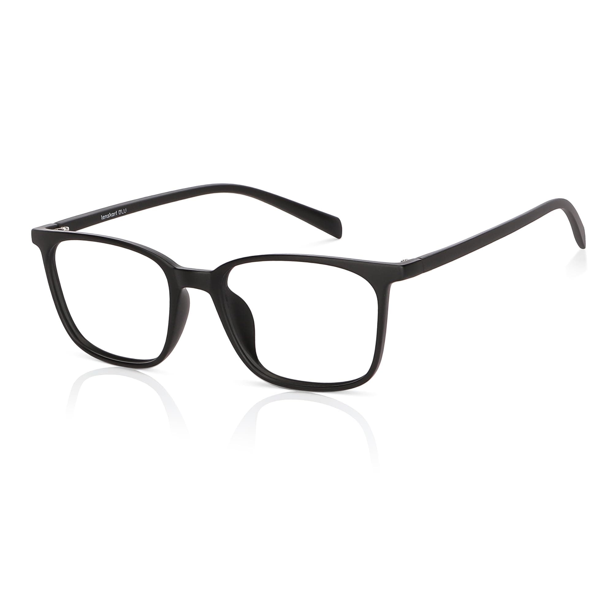 Lenskart Blu Matte Black Full Rim Square Computer Eyeglasses, M
