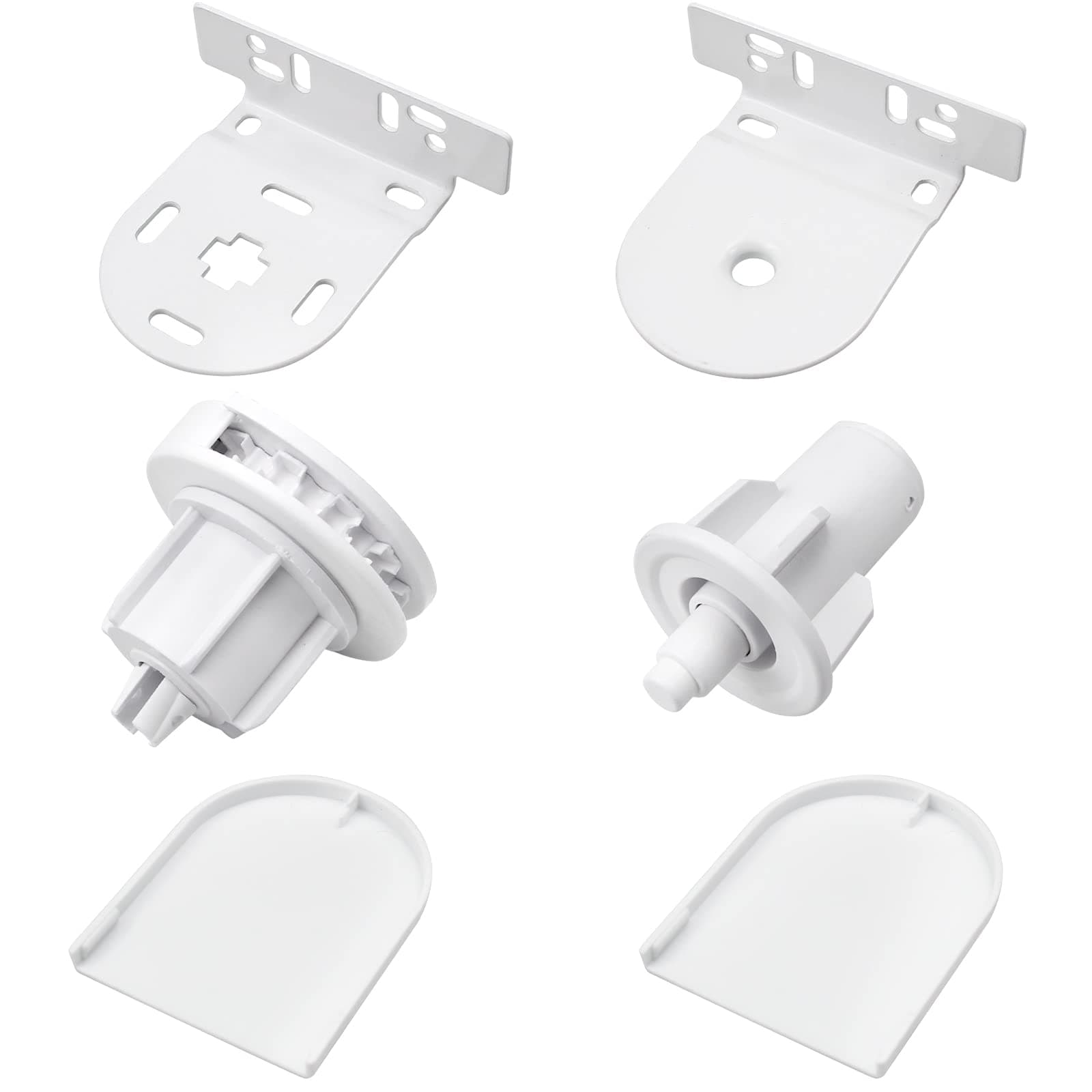Sets of 6pcs Metal Bracket Roller Blind Fittings Spare Kit, Roller Shade Clutch for 38mm, Roller Blind Curtain Fitting Brackets Set for Kitchen Bath Curtain Rods