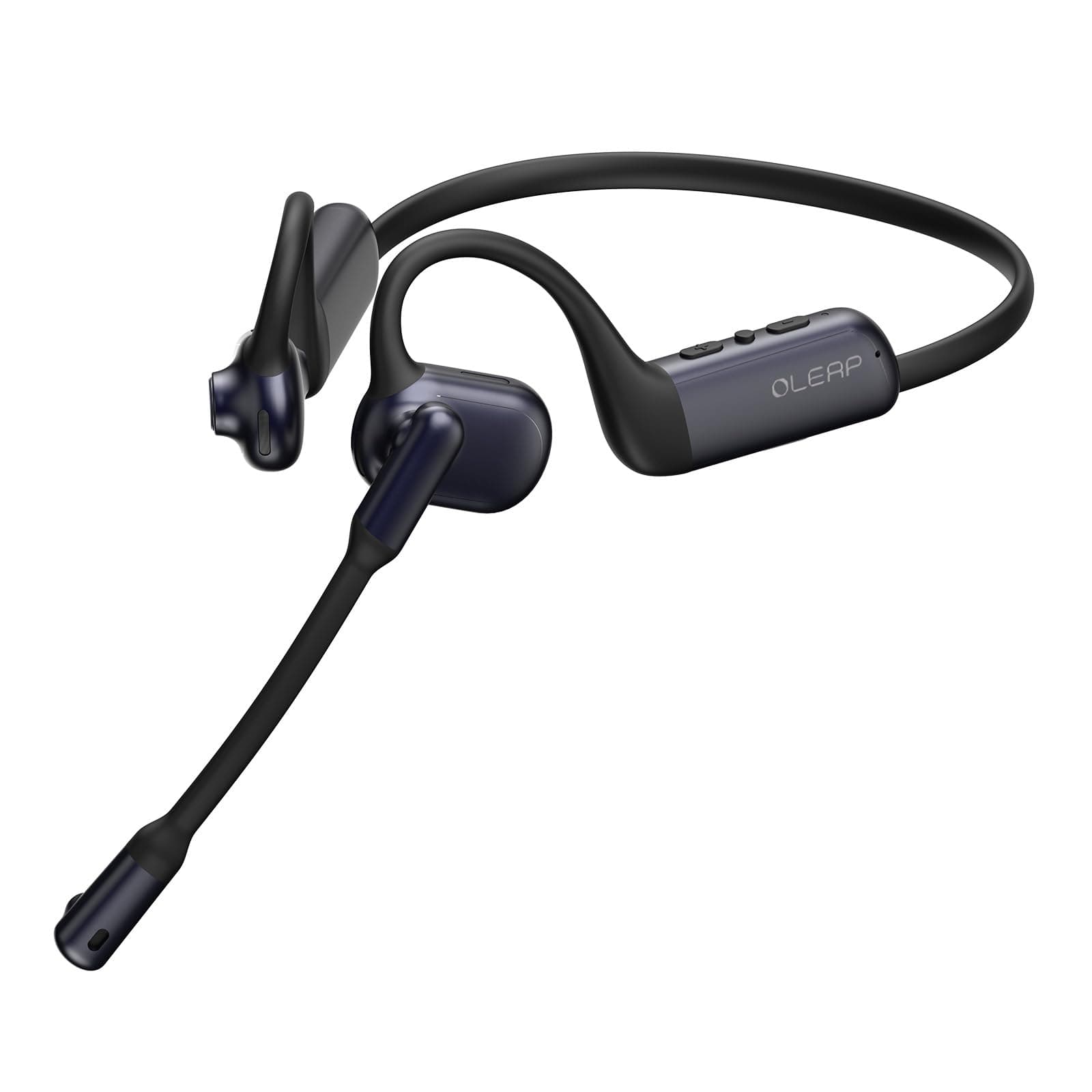 Pilot P200b Pro Bluetooth Wireless Open Ear Noise Cancelling Headphones, 50dB ENC Call Noise Elimination, Computer Headset with Boom Microphone and Mute Button for Work and Calls(No Dongle)