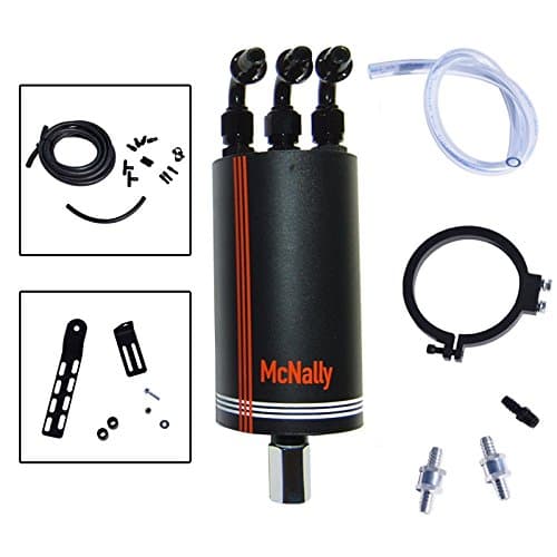 McNally 16 oz. Dual Valve Oil Catch Can Kit NO CLEAN SIDE SEPARATOR | Works Full Time When You Need It Most, Unlike 99% Of The Oil Catch Cans On The Market Which Only Function At Idle.