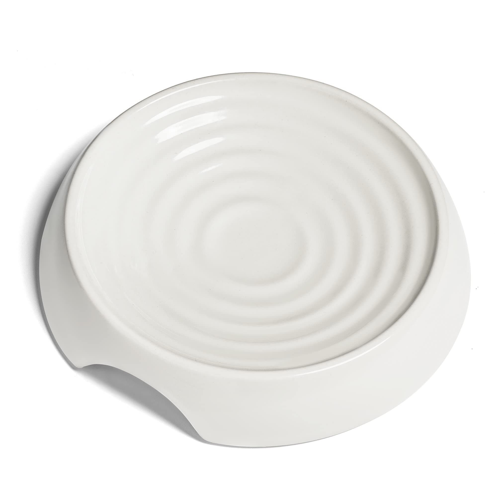 Cat Bowls, Whisker Stress Free Cat Food Bowl, Reliefs Whisker Fatigue, Wide Cat Bowl, Non Slip Cat Food Bowls, Shallow Cat Dish, Cat Feeding & Watering Supplies (Ceramic, White)