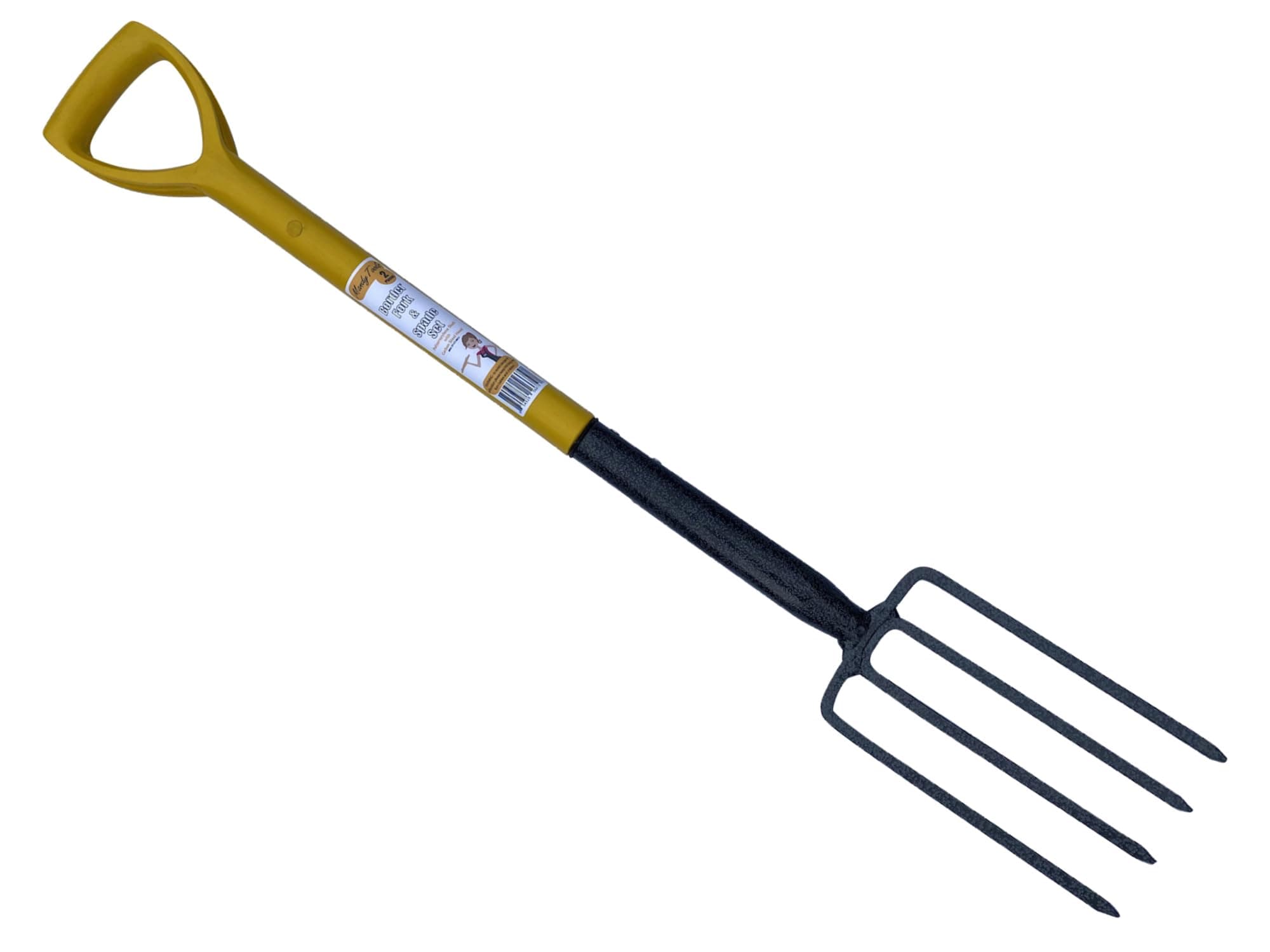 Gardening Border Fork and Spade Set | Yellow Polypropylene Shaft | Carbon Steel Head