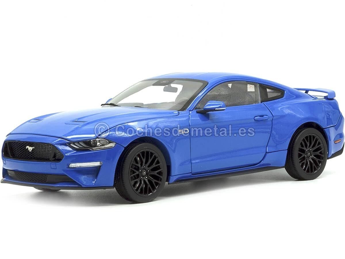 2019 Ford Mustang GT 5.0 Coupe Kona Blue 1/18 Diecast Model Car by Diecast Masters 61003