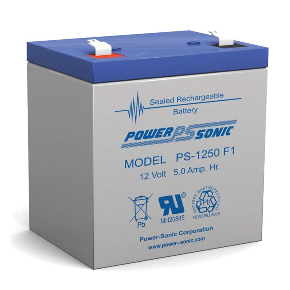 Rechargeable Sealed Lead Acid Battery PS-1250 12V 5.0AH @ 20-hr. 12V 4.5 AH @ 10-hr. (PS-1250F1)