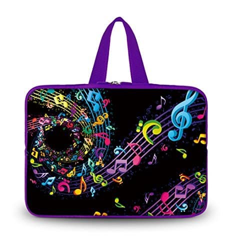 OHS13-016 NEW Fashion Black with music 12.5" 13" 13.1" 13.3" inch Laptop Netbook Computer Tablet PC soft Neoprene Sleeve bag Case Carrying cover pouch Holder Protection with Handle For Apple Macbook Pro 13 Macbook Air 13 , SONY SD4/ThinkPad X1 L330 E330 Macbook Mid 2010/Dell Latitude E4300 D830 XPS 13 HP Spectre 13 Intel i7 Samsung 900X3 530 535U3 & all 12.5"~ 13.3" Laptop Ultrabook Chromebook Laptop